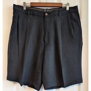 Tommy Bahama Silk Shorts Relax Mens 36 Pleated Front 9" Inseam Casual VERY NICE